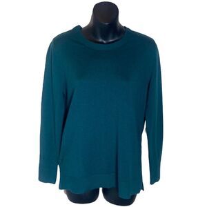 Banana republic xs extra fine merino wool long sleeved green sweater shirt brat